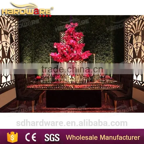 Glass Top Banquet Table Crystal Chandelier Pendant Wedding Table photo-3