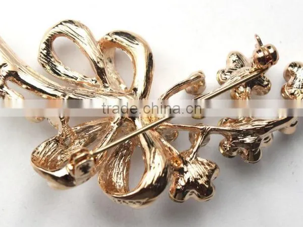 Color Rhinestone Flower Brooch Pins,Flower AB Rhinestone Brooch Pin For Dresses photo-2