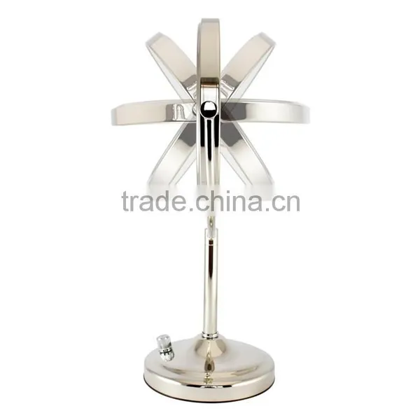 Rotating Compact Mirror, Double Sides Makeup Mirror With Light, Desk Mirror, Metal Compact Mirror photo-6
