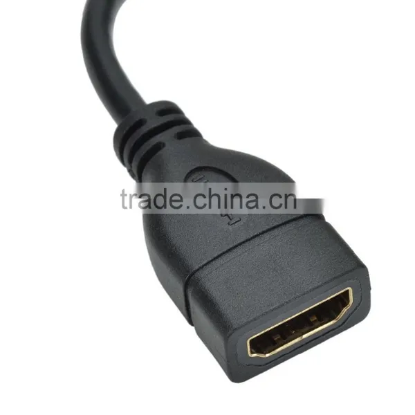 CHEERLINK 16.7cm HD HDMI 1.4 Female to Micro HDMI Male Cable - Black photo-2