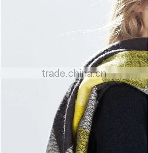 Stripe Infinity Scarf - Cotton Jersey Knit - Wide Stripe Scarf, Blanket Scarf, Oversized Plaid Tartan Pashmina photo-6