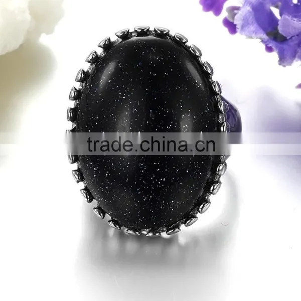 Cheap Wholesale Men Stainless Steel Turquoise Stone Ring photo-6