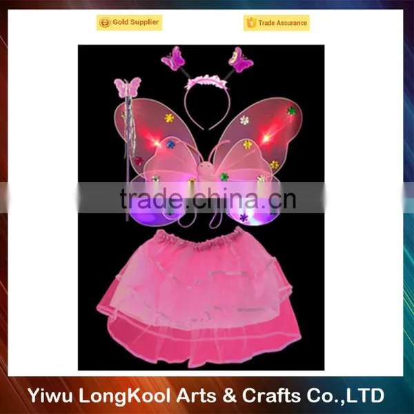 New Arrival Hot Sale Light up Fairy Wings Set Party Led Belly Dance Wings photo-2