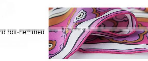 China Top 10 Silk Scarf Factory no Moq Digital Printing Silk Scarf photo-4