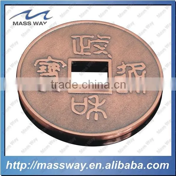 Engraved Die Casting 3D Zinc Alloy Custom Old Silver Coin photo-2