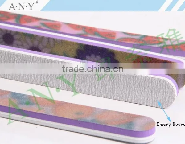 Nail Art Care Rough Sand Wite Paper Plus Sponge Oval Nail File 100/180 Grit photo-4