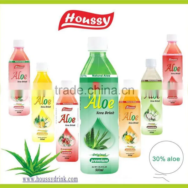 Suzhou Houssy 500ml Bottled Soft Drink Aloe Fruit Juice