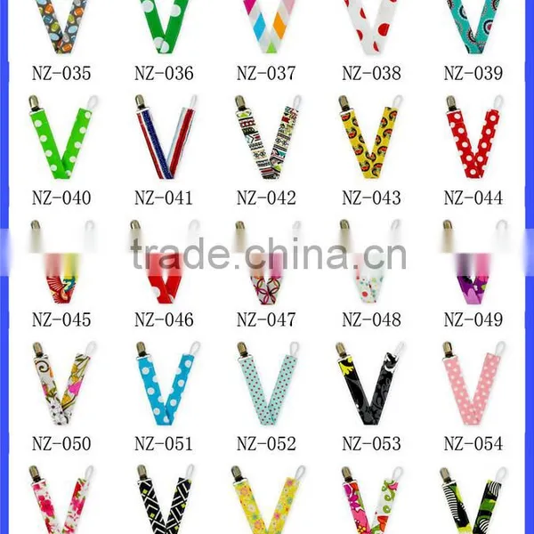 Wholesale Double-Sided Printing Ribbon Baby Soother Infants Pacifier Clips Chain photo-3