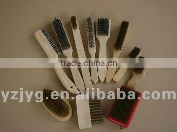 Wooden Handle Industry Brass Wire Cleaning Brush