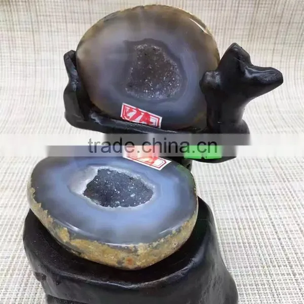 Natural Agate Geode For Sale Crystal Feng Shui Ornaments photo-5