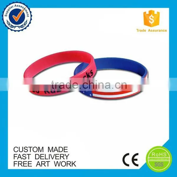 High Quality Printed Souvenir Football Silicone Bracelet photo-3