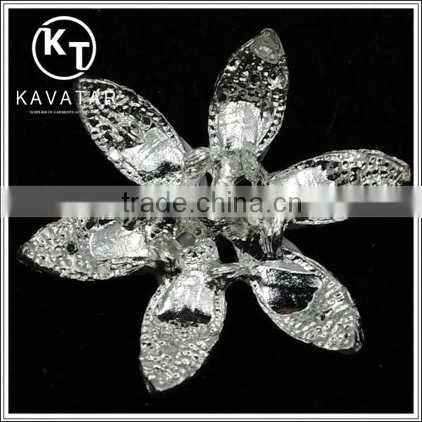 Good Quality NK009 Metal Rhinestone Button With Pearl for Clothes photo-3