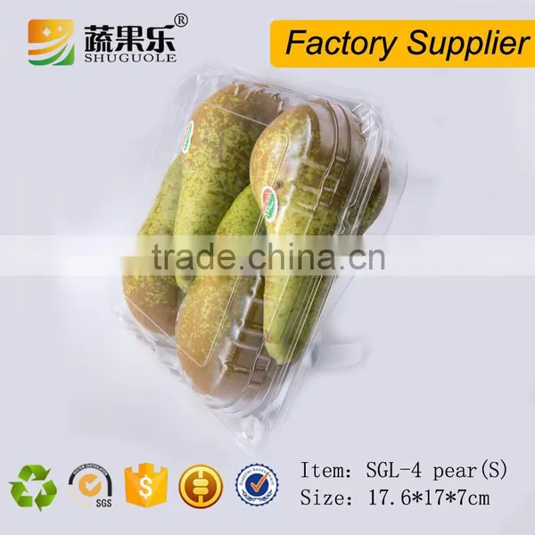 PET Disposable Plastic 4 Pears Packaging Boxes photo-3