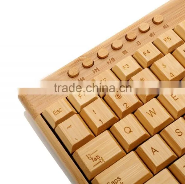 2016 New Bluetooth Wireless Bamboo Keyboard and Mouse / Smart tv With Wireless Mouse and Keyboard/ Wireless photo-4