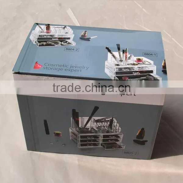 Wholesale Innovative Portable Clear Cosmetic Acrylic Makeup Organizer With 4 Drawer for Store Jewelry Cosmetic photo-3