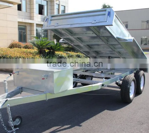 Top 1 Quality Economic 10x5ft Hot Dipped Galvanized Hydraulic Heavy Duty Farm Used Tandem Trailers photo-5