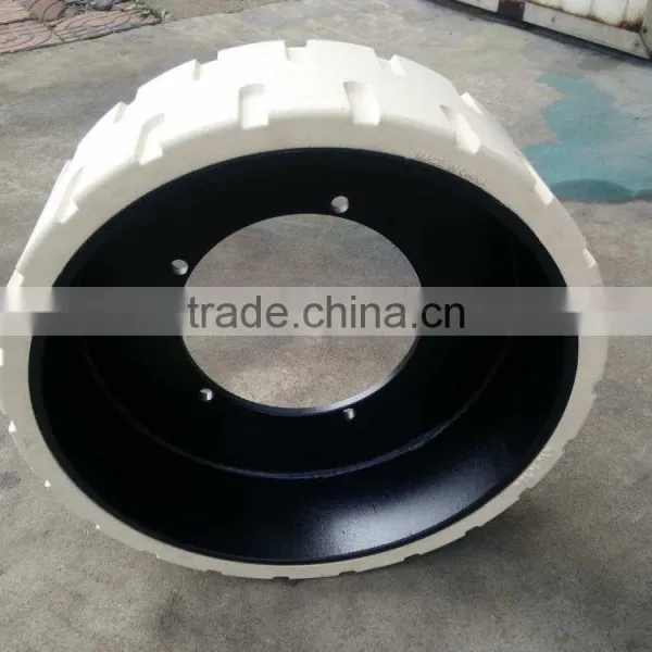 Hot Sale Non Marking 410x130 Small Trailer Solid Rubber Tires for Solid Wood Trailer From Famous Factory Directly photo-5