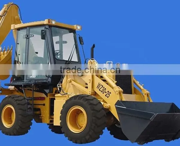 7600kg, 0.4CBM WZ30-25 Mini Wheel Backhoe Loader for Sale 2015 Good Performence! photo-2