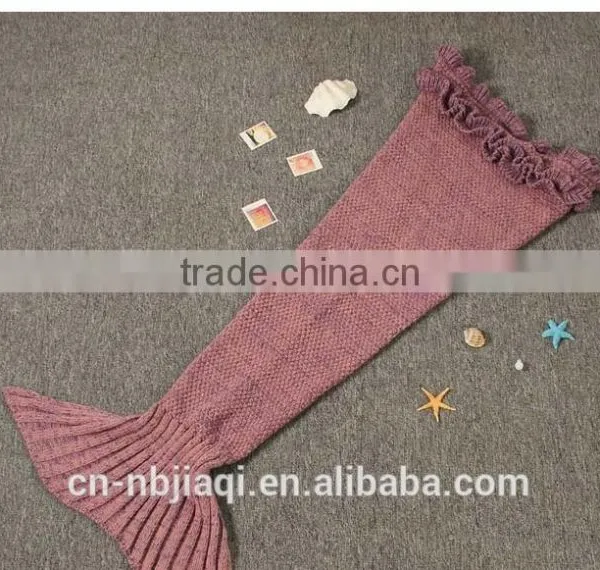 Mermaid Tail Blanket Crochet and Mermaid Blanket for Kids,Summer Super Soft Sleeping Bags photo-2