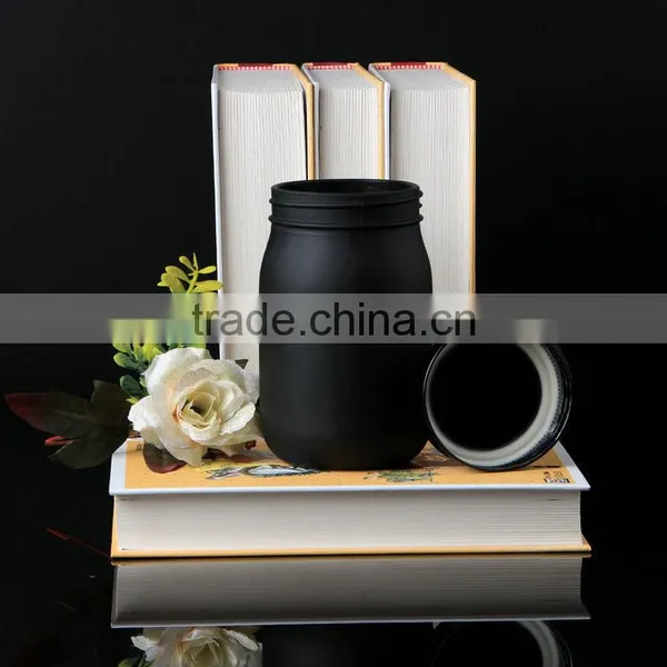 China Suppliers Keep Candy or Other Food Good Quality Matte Black Glass Jars photo-2