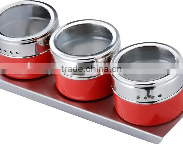 Jiangmen Manufacture Stainless Steel Kitchen Accessory Spice Jar Set photo-3