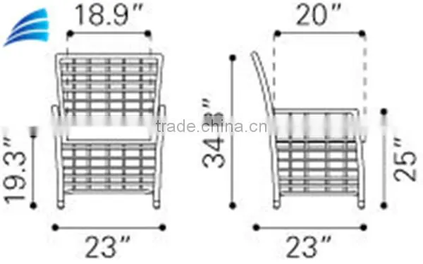 Outdoor Wicker Recliner Sofa Chair photo-5