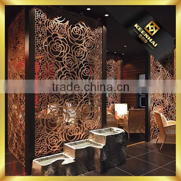 Custom Made Interior Decor Laser Cut Stainless Steel Room Divider Screen photo-2