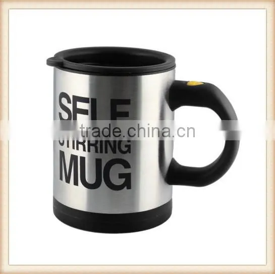 Stainless Lazy Self Stirring Mug Auto Mixing Tea Coffee Cup Office Home Gifts photo-2