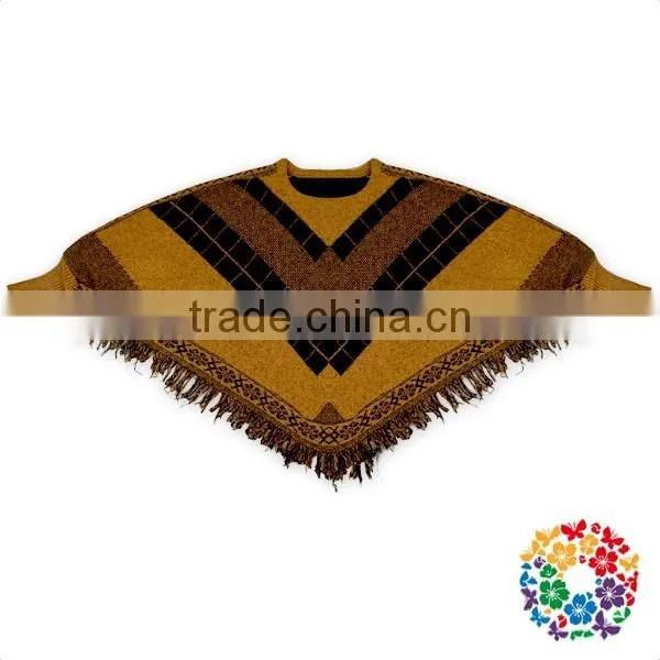 Tight Cuff Dolman Sleeve Sweater Shirts Brown Top Ladies Shawl photo-2