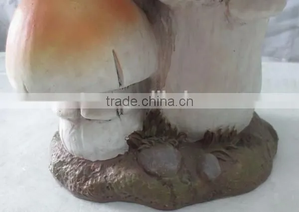 Garden Decor Fiberglass Clay Mushroom Statue photo-3