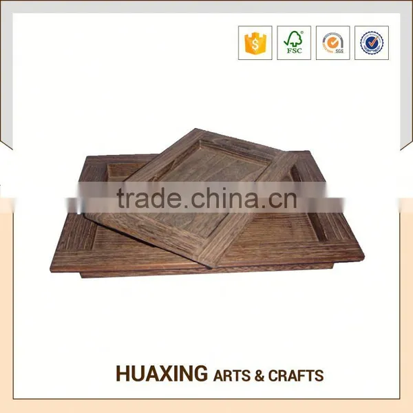 Portable Hot Selling Cheap Rectangular Wooden Tray photo-4