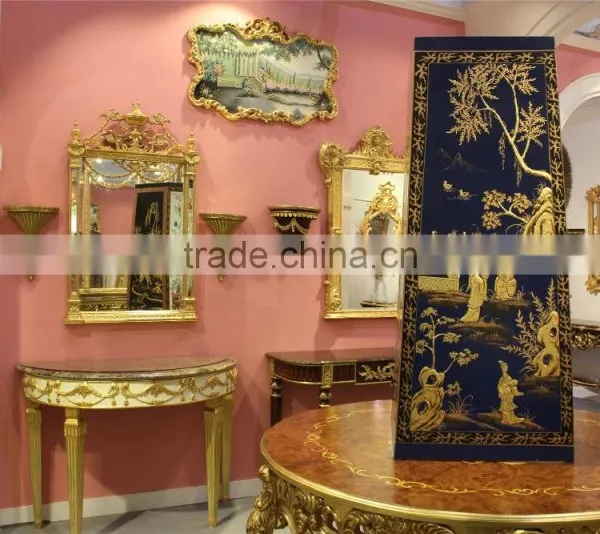 Antique Louis Style Decorative Wall Mirror for Living Room photo-5