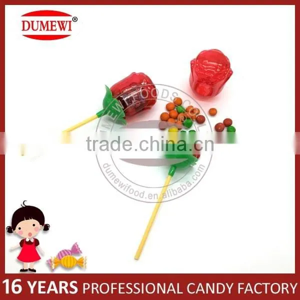 Rose Shape Toy Candy With Chocolate Bean for Valentines photo-4