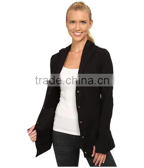 OEM Service is Provide Women 2/3 Botton Coat Fleece Fabric With Two Side Pocket Made in China photo-5