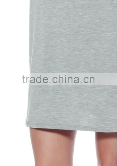 Women Clothing Shortsleeve Loose Flowy Stretch Fabric Knit Crewneck Tunic Dresses for Women photo-6