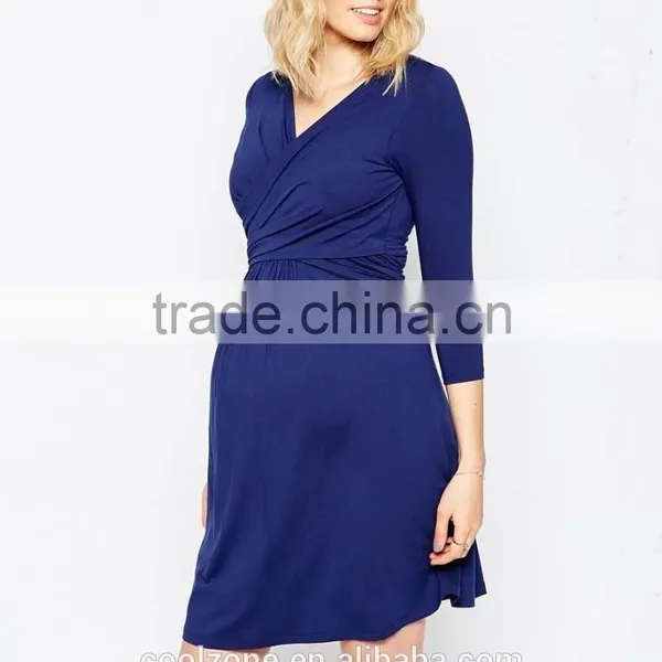Wrap Front Design Soft-touch Maternity Wear Wholesale Maternity Clothes 2016 photo-2