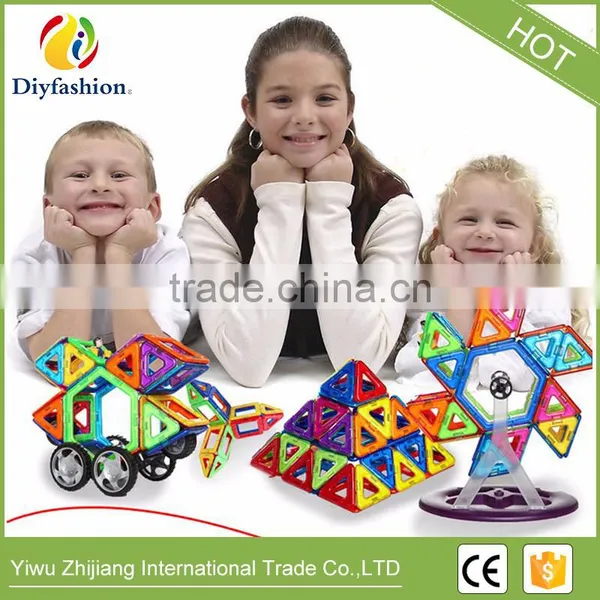 77pcs Kids educational construction set toys plastic magnetic building blocks