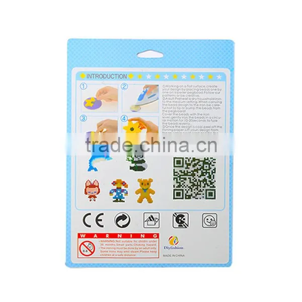 Diyfashion 5mm Hama Perler Beads Set With Puzzle Iron Paper and Twezzer Perler Beads Toys for Kids 18016 photo-4