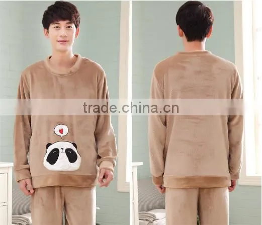 Popular Fashion Fleece Men Sleepwear Autumn Without Hood photo-2
