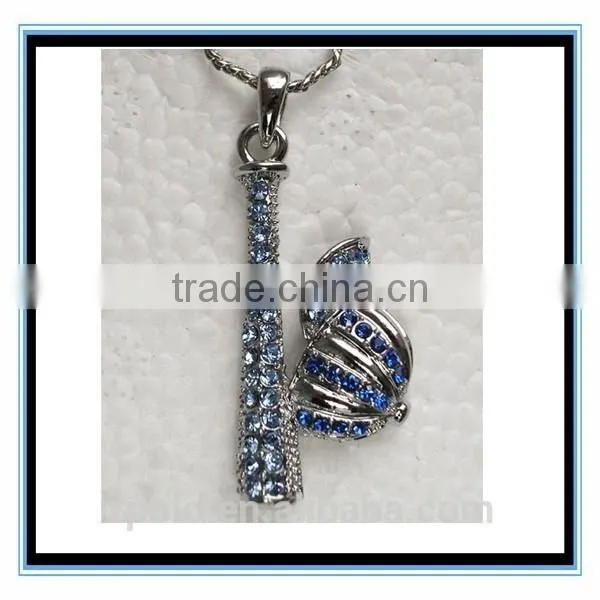 XP-MP-099330 FACTORY PRICE 2015 Wholesale Silver Baseball Cap Alloy Charm Necklace Jewelry photo-4