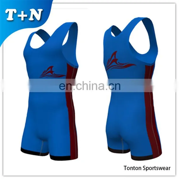 Customized Design Full Sublimation Men Wrestling Singlet photo-3