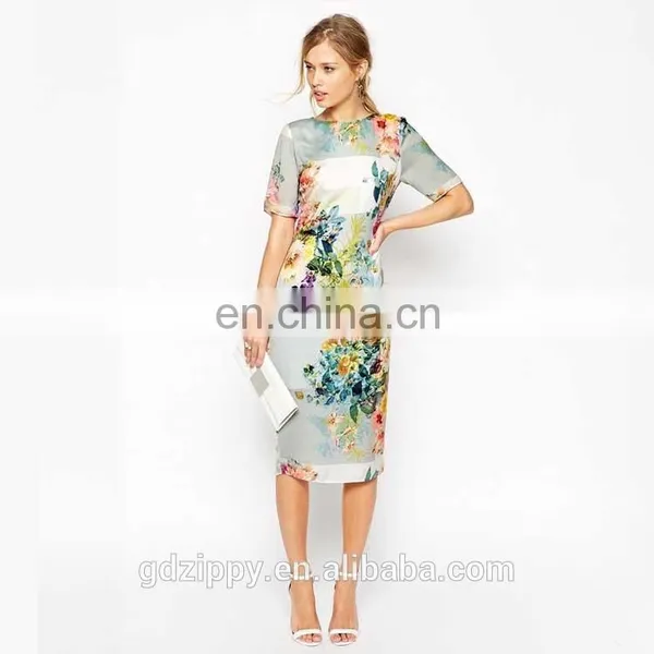 New Dresses Women Open Back Dress in Flower Print Dress for Women photo-5