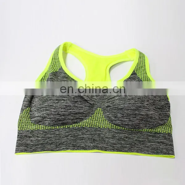 2017 China Wholesale Women Sexy Fashion Seamless Marled Racerback Custom Sports Bra photo-3