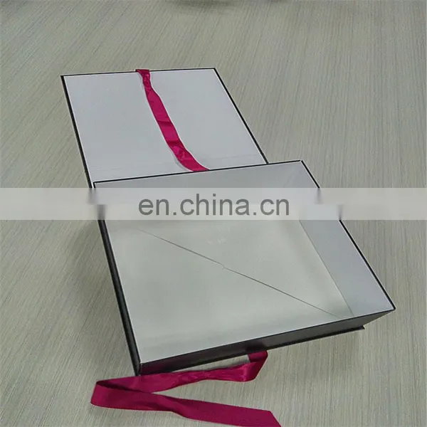 Free Risk Custom Matte Black With Sexy Shiny Logo Gift Rectangle Folding Paper Gift Box photo-4