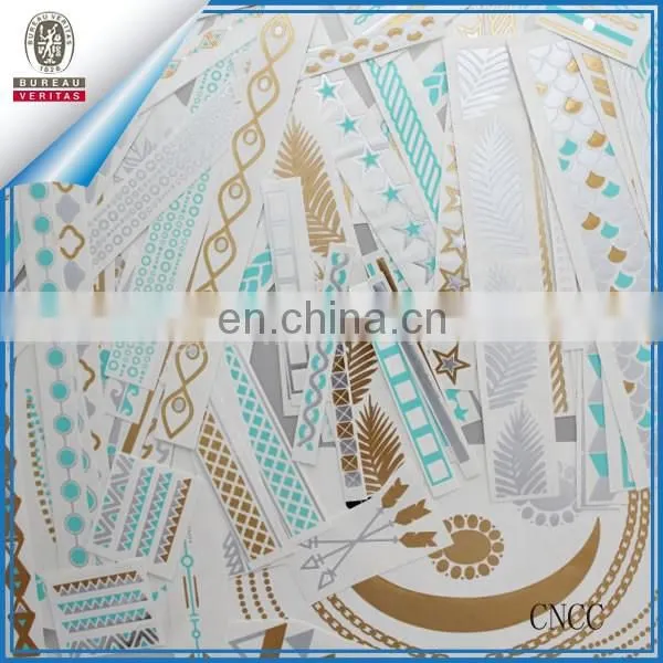 temporary Metallic Tattoos Gold Silver Festival Beach Holiday Gift Present Flash Tattoo Birthday Gift Idea