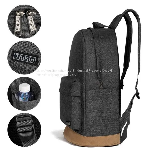 Advocator 14 Inch Laptop Backpack Students Solid Color Portable Chic Casual Classical Well-Padded School Bookbags Knapsacks Rucksacks Shoulders Bags photo-3