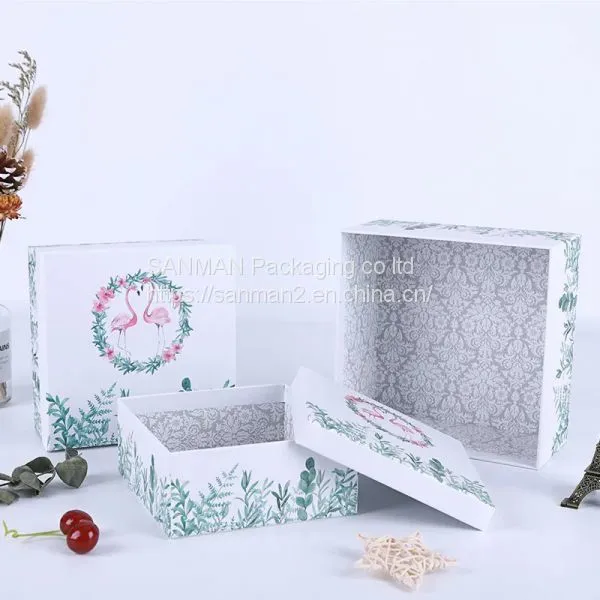 Paper Box With Lid Tote Gold Gift Box photo-4