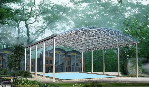 4s Car Exhibition Centers Q345b Steel Space Frame photo-2