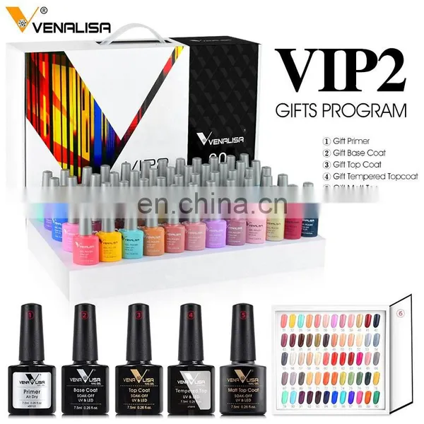 VENALISA VIP2 New Arrival 60pcs Gel Polish Gift Set UV Gel Kit New Packaging photo-4