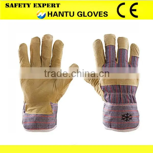 Top Quality Full Palm EN388 Leather Work Glove Safety Glove photo-2